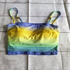 NWT Aerie striped bandeau style bikini top small